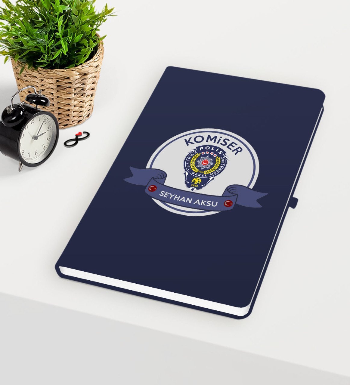 Kişiye Özel Komiser Temalı Lacivert Defter - 1