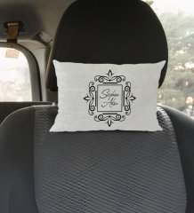 Kişiye Özel İsimli Dikdörtgen Araç Koltuk Yastığı-1