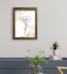 BK Gift Otel Odası Konseptli Doğal Masif Ahşap Çerçeveli Tablo 30x40cm-91