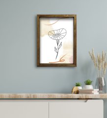 BK Gift Otel Odası Konseptli Doğal Masif Ahşap Çerçeveli Tablo 30x40cm-91