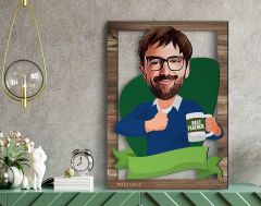 BK Gift Kişiye Özel Erkek Öğretmen Karikatürlü 3D Ahşap Tablo, Sevgiliye Hediye, Arkadaşa Hediye, Yıl Dönümü Hediyesi, Doğum Günü Hediyesi-5