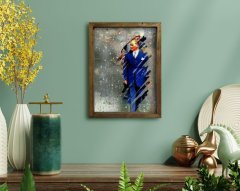 BK Home Atatürk Tasarımlı Doğal Masif Ahşap Çerçeveli Tablo 45x65cm-2