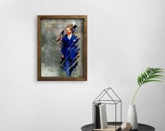 BK Home Atatürk Tasarımlı Doğal Masif Ahşap Çerçeveli Tablo 45x65cm-2