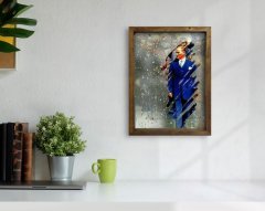 BK Home Atatürk Tasarımlı Doğal Masif Ahşap Çerçeveli Tablo 45x65cm-2