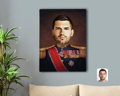 Kişiye Özel Erkek Rönesans Tasarımlı Kanvas Tablo 50x70cm-4