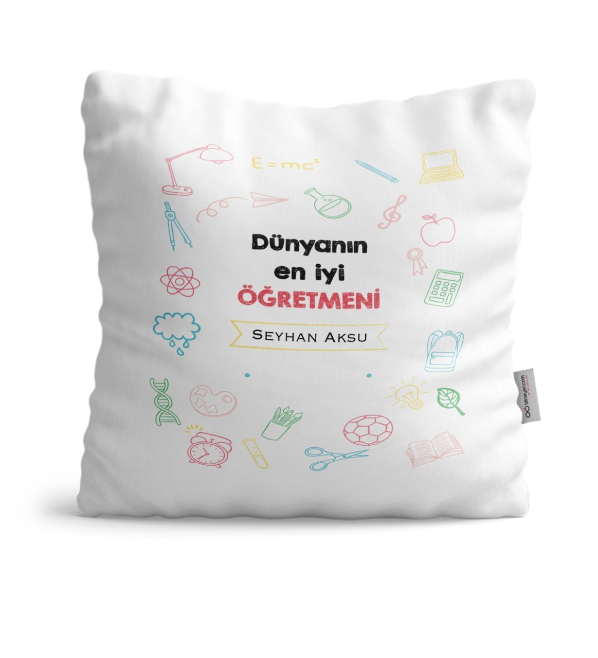 Kişiye Özel Dünyanın En İyi Öğretmeni Saten Yastık - 14
