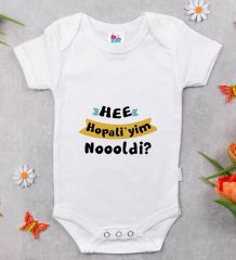 BK Kids Hopaliyim Tasarımlı Beyaz Bebek Body Zıbın-1