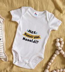 BK Kids Hopaliyim Tasarımlı Beyaz Bebek Body Zıbın-1