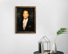 BK Home Atatürk Tasarımlı Doğal Masif Ahşap Çerçeveli Tablo 45x65cm-1