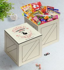 Kişiye Özel Öğretmenler Günümüz Kutlu Olsun Ahşap Kutuda Nostaljik Lezzetler Hediye Seti-5