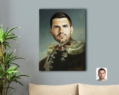 Kişiye Özel Erkek Rönesans Tasarımlı Kanvas Tablo 50x70cm-3