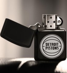 Detroit Pistons Siyah Benzinli Metal Çakmak