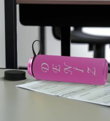 BK Gift Kişiye Özel İsimli Pembe Defter ve Cam Matara Hediye Seti-6, Sevgiliye Hediye, Arkadaşa Hediye, Yeni İş Hediyesi