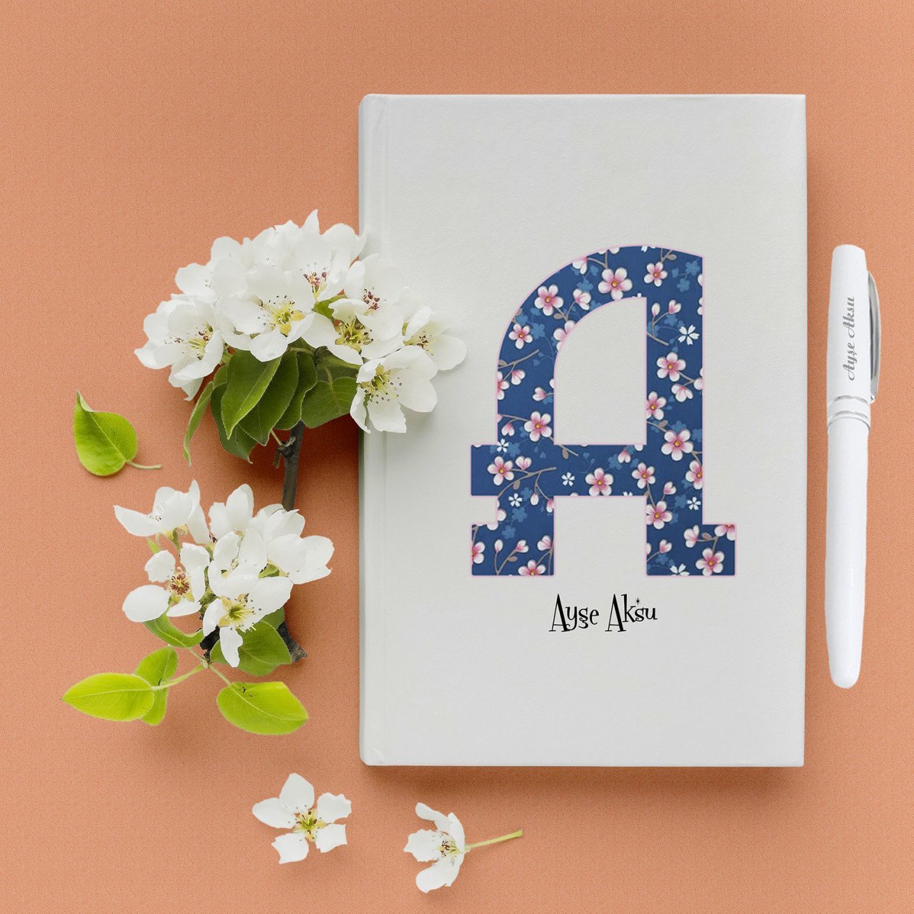İsime Özel Hediye Harf Defter Kalem Seti - 24