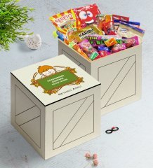 Kişiye Özel Öğretmenler Günümüz Kutlu Olsun Ahşap Kutuda Nostaljik Lezzetler Hediye Seti-4