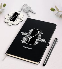 Kişiye Özel Atatürk Temalı Siyah Defter Kalem Ve Anahtarlık Hediye Seti-8
