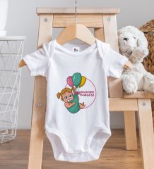BK Kids Halasının Kızçesi Tasarımlı Beyaz Bebek Body Zıbın-1