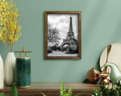 BK Home Paris Tasarımlı Doğal Masif Ahşap Çerçeveli Tablo 45x65cm-1