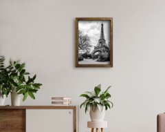 BK Home Paris Tasarımlı Doğal Masif Ahşap Çerçeveli Tablo 45x65cm-1