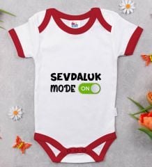 BK Kids Sevdaluk Mode Tasarımlı Kırmızı Bebek Body Zıbın-1