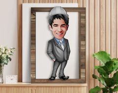 BK Gift Kişiye Özel Erkek Mühendis Karikatürlü 3D Ahşap Tablo, Sevgiliye Hediye, Arkadaşa Hediye, Yıl Dönümü Hediyesi, Doğum Günü Hediyesi-1