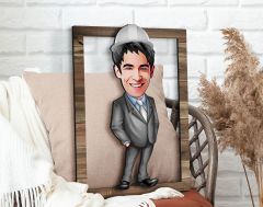 BK Gift Kişiye Özel Erkek Mühendis Karikatürlü 3D Ahşap Tablo, Sevgiliye Hediye, Arkadaşa Hediye, Yıl Dönümü Hediyesi, Doğum Günü Hediyesi-1