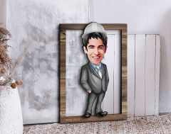 BK Gift Kişiye Özel Erkek Mühendis Karikatürlü 3D Ahşap Tablo, Sevgiliye Hediye, Arkadaşa Hediye, Yıl Dönümü Hediyesi, Doğum Günü Hediyesi-1