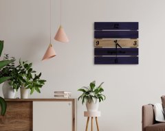 BK Home İsme Özel Dekoratif 45cm Ahşap Palet Duvar Saati-5