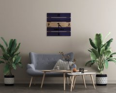 BK Home İsme Özel Dekoratif 45cm Ahşap Palet Duvar Saati-5