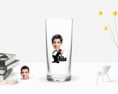 Kişiye Özel Renkli Baskılı Godfather Baba Karikatürlü Rakı Bardağı-1