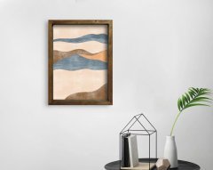 BK Home Doğal Masif Ahşap Çerçeveli Tablo 45x65cm-95