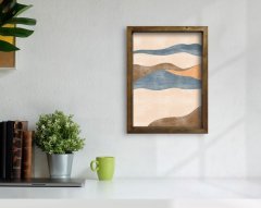 BK Home Doğal Masif Ahşap Çerçeveli Tablo 45x65cm-95
