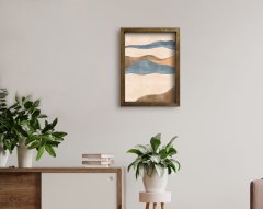BK Home Doğal Masif Ahşap Çerçeveli Tablo 45x65cm-95