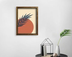 BK Home Doğal Masif Ahşap Çerçeveli Tablo 45x65cm-94