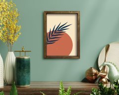 BK Home Doğal Masif Ahşap Çerçeveli Tablo 45x65cm-94