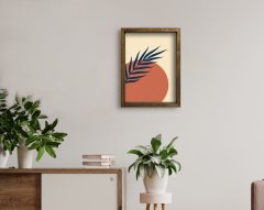 BK Home Doğal Masif Ahşap Çerçeveli Tablo 45x65cm-94