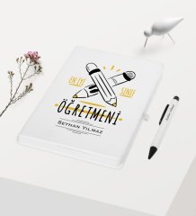 Kişiye Özel En İyi Sınıf Öğretmeni Temalı Beyaz Defter Kalem Hediye Seti - 5