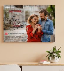 BK Gift Sevgililere Özel Romantik Film Afişi Tasarımlı Kanvas Tablo-2(Sadece Yatay Fotoğraflar İçin), Sevgiliye Hediye, Yıl Dönümü Hediyesi (50x70cm)