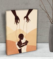 BK Gift Yatak Odası Konseptli Dekoratif Mini Kanvas Tablo 15x20cm-88