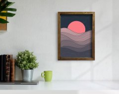 BK Home Doğal Masif Ahşap Çerçeveli Tablo 45x65cm-93