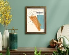 BK Home Doğal Masif Ahşap Çerçeveli Tablo 45x65cm-92