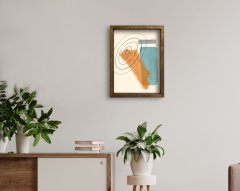 BK Home Doğal Masif Ahşap Çerçeveli Tablo 45x65cm-92
