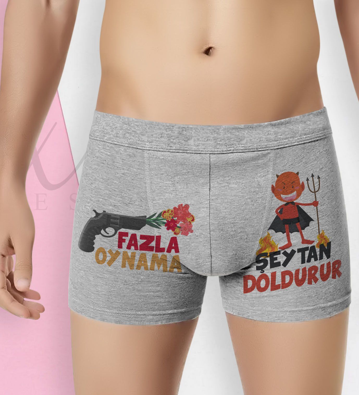 BK Gift Özel Tasarım Eğlenceli Erkek Boxer Serisi - Model 26