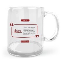 Kişiye Özel Dayı Cam Kupa Bardak - 2