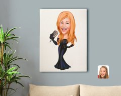Kişiye Özel Assolist Karikatürlü Kanvas Tablo 50x70cm-1