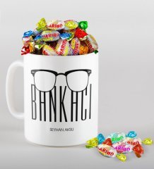 Kişiye Özel Bankacı Kupa ve Haribo Şeker Hediye Seti-10
