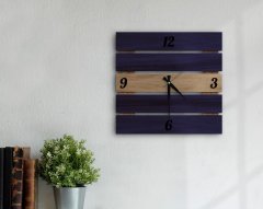 BK Home Dekoratif 45cm Ahşap Palet Duvar Saati-5