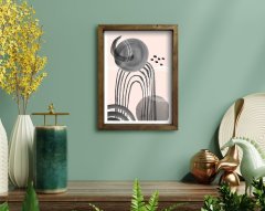 BK Home Doğal Masif Ahşap Çerçeveli Tablo 45x65cm-91