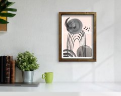 BK Home Doğal Masif Ahşap Çerçeveli Tablo 45x65cm-91
