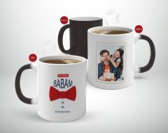 Kişiye Özel Babalar Günü Hediyesi Fotoğraflı Sihirli Kupa Bardak-91